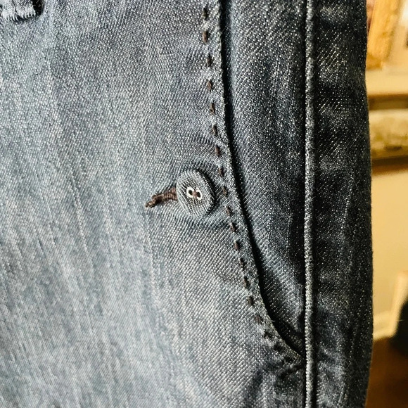 Dockers women’s straight leg denim capri pants jeans SZ 8 medium dark wash blue - Picture 4 of 8